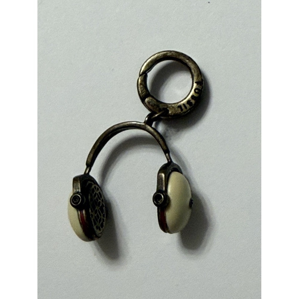 Vtg Fossil Brand Bracelet Charm Headphones Rare Retired Articulating